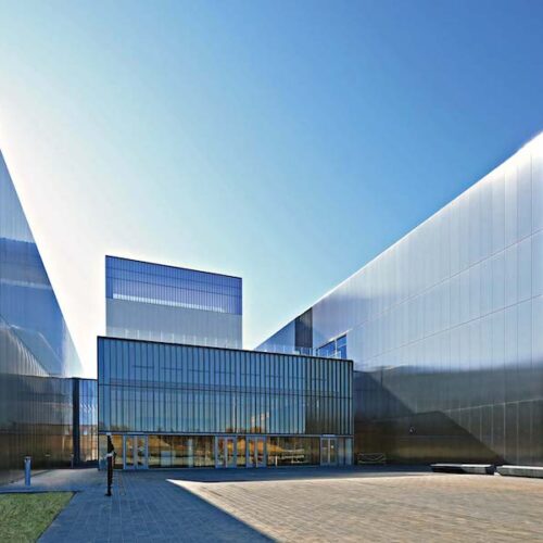 museum entrance made with finished metal products