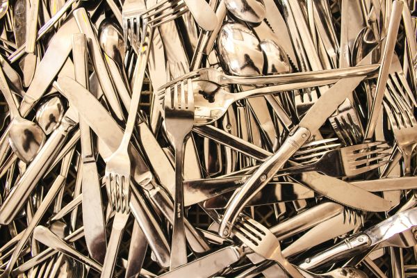 stainless steel cutlery, illustrating one use for this metal