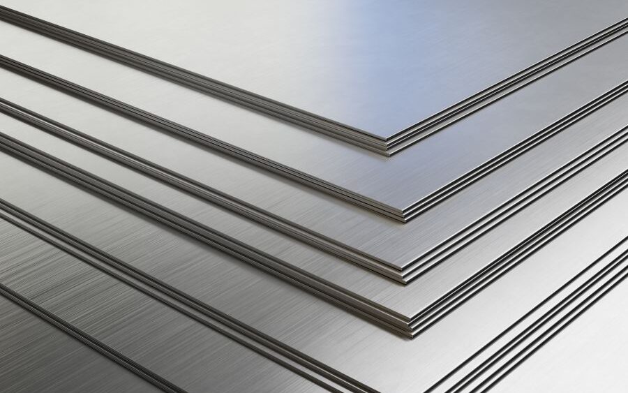 stacks of aluminum sheet metal sections