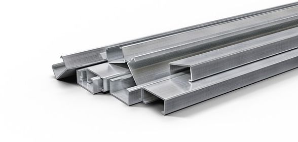 extruded U channel made from aluminum