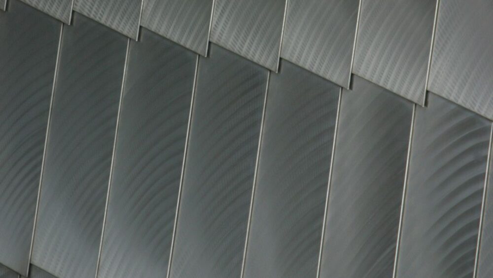stainless steel sheet metal used in an architectural project