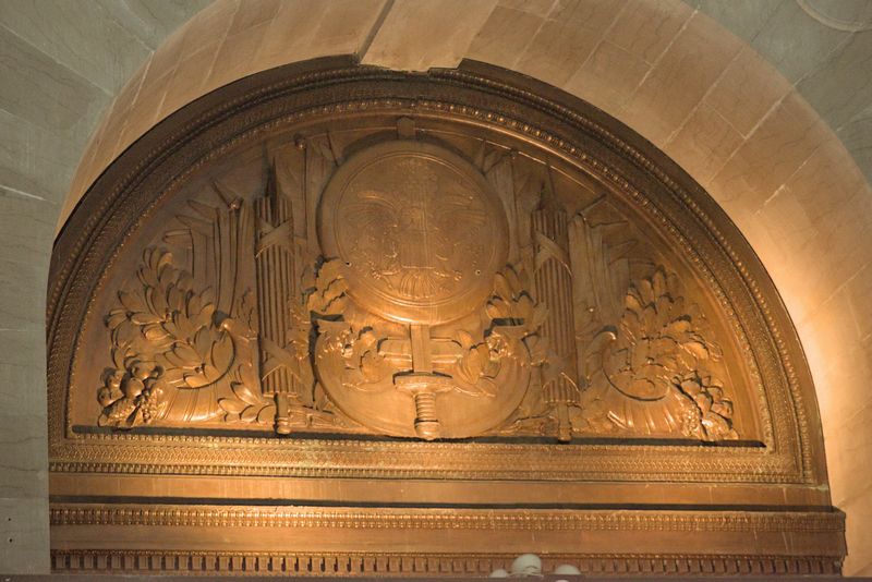 bronze used for the archway of a door in interior design